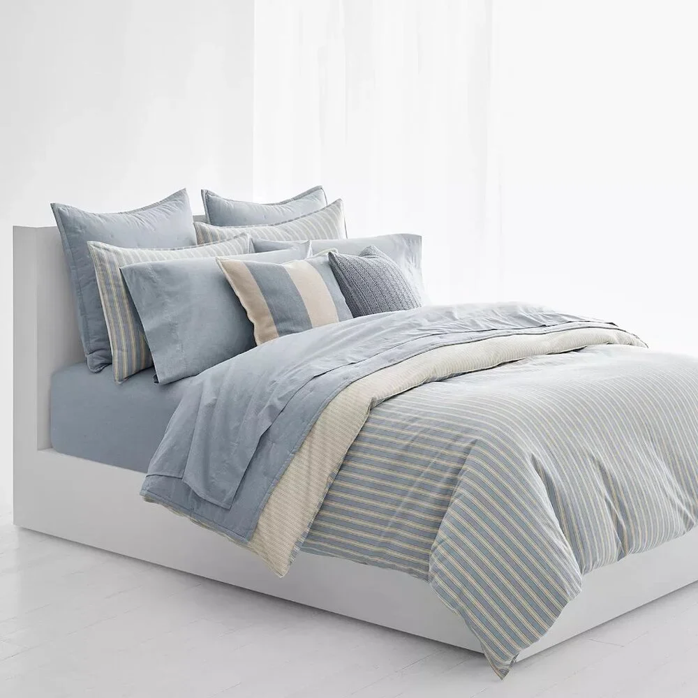 Lauren Ralph Lauren Graydon Bold Stripe Dune Chambray European Sham